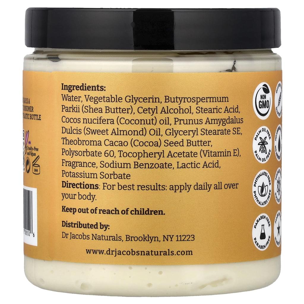 DR. Jacobs Naturals, Vegane Sheabutter Soufflé Körperbutter, Mandel, 8 oz (226 gr)