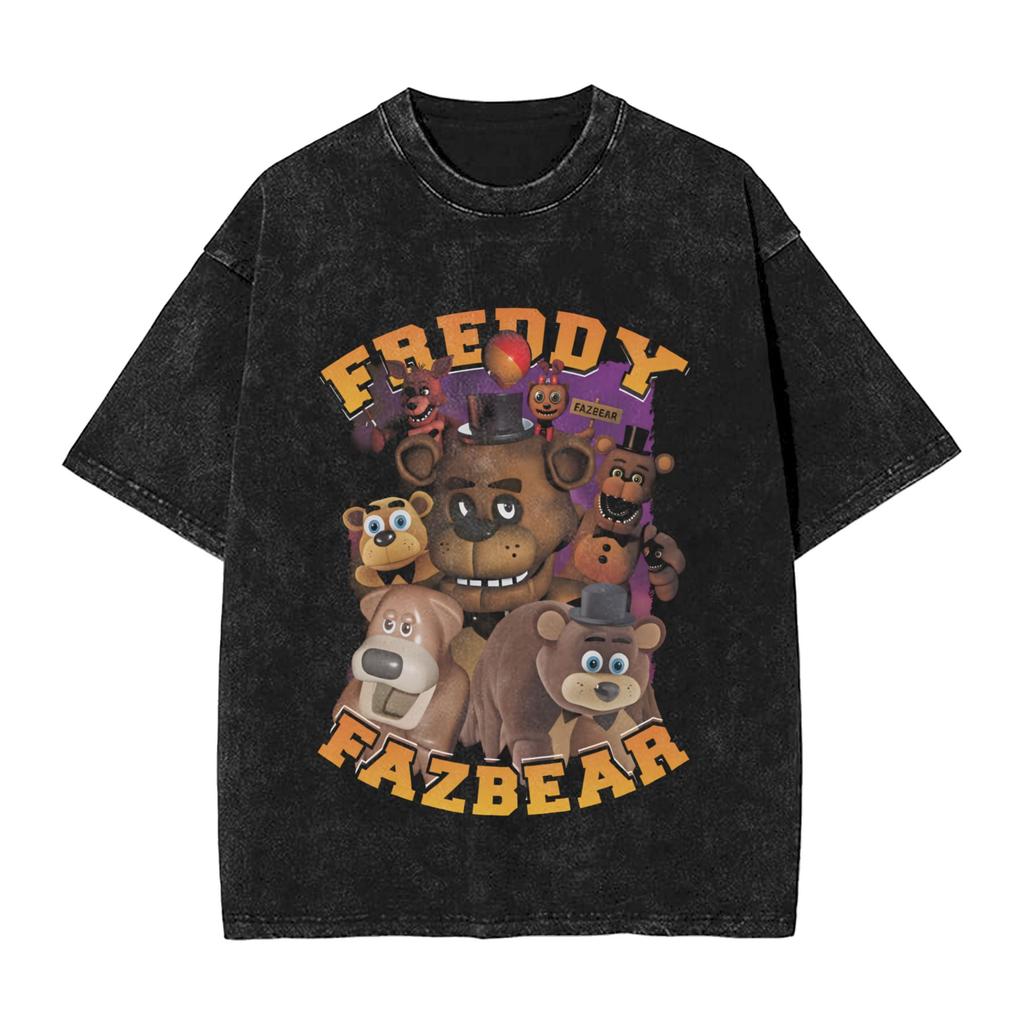 FNAF At Freddys TShirt Beach Awesome T Shirts Cotton Trendy Cool Tee Shirt For Male ShortSleeved Loose Tops