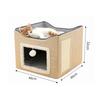 Wenichee Cat Tower Dome Bed Foldable Cat House Easy To Assemble Multifunctional with Scratching Post Cat House Winter Warm Space Saving Cold