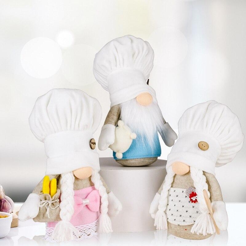 White Chef Hat Rudolph Ornament