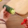 1pc Stainless Steel Cucumber Rotary Coil, Creative Fruit And Vegetable Fried Dough Twists Knife, Kitchen Plate Decoration Carving Tools