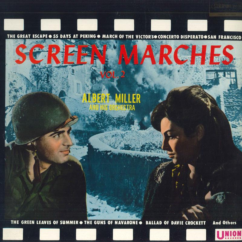 

LP Пластинка АЛЬБЕРТ МИЛЛЕР ЕГО ОРКЕСТР Марши с экрана Том. 2 UPS5024 UNION 1973 Япония Саундтреки Мюзиклы Использованные
