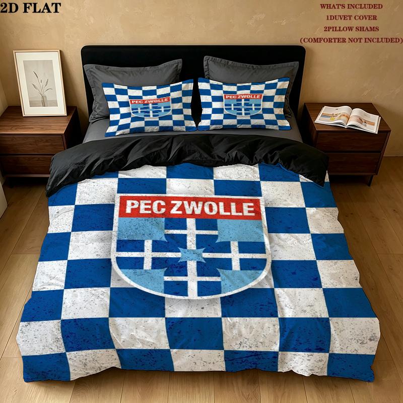 Pec Zwolle Pattern Bedding uilt Set uilt Cover Pillowcase Home Decoration Birthday Gift (1 * duvet cover + 2 * pillowcase without core)