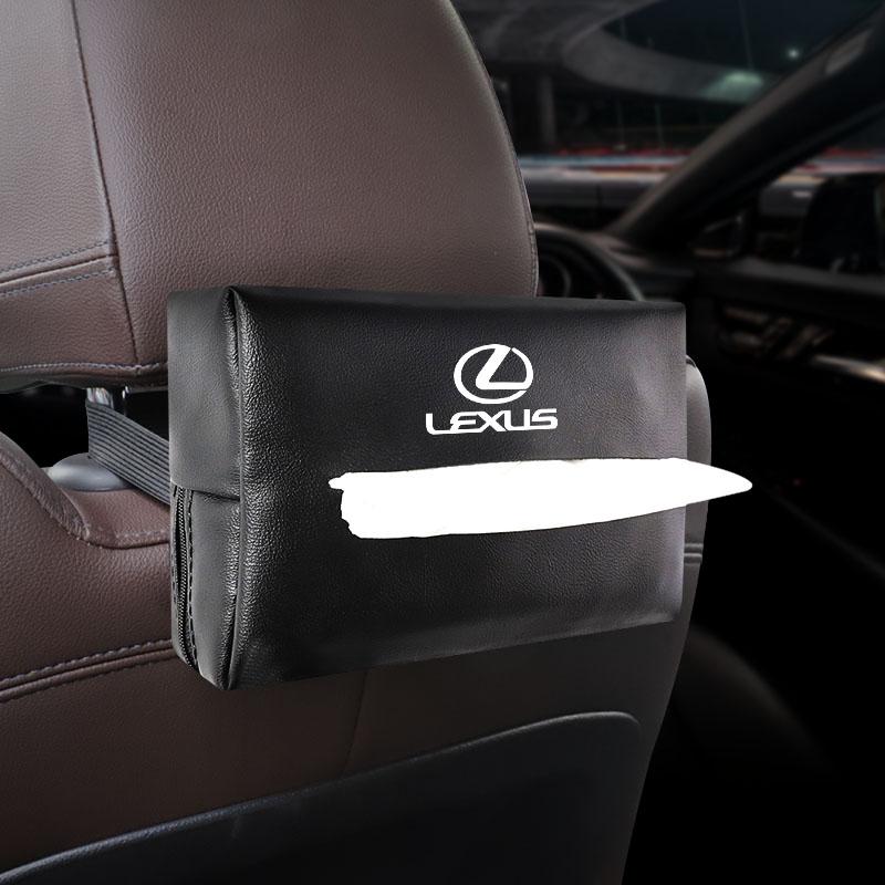 Car Tissue Box Leather Holder SunVisor Seat Back For Lexus F SPORT GX460 Ct200h IS250 ES 220D IS200 Fsport GS GX IS LS LXBL4