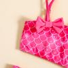 Children's One-Shoulder Bow Bikini Swimsuit