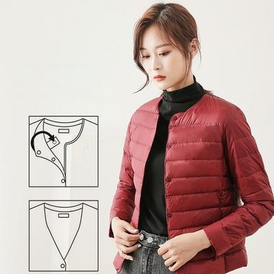 Autumn and Winter Lightweight Down Jacket Liner Vest Women's Short Round Neck Large Size Warm Vest for Inner Wear and Outer Wear