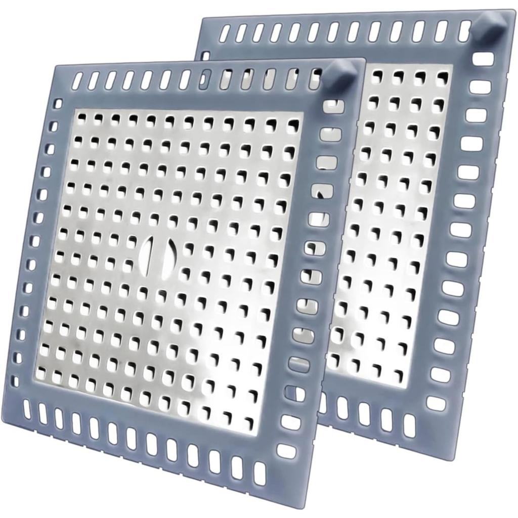 1pc Shower Drain Hair Catcher/Strainer/Cover/Filter/Trap, Bathroom Floor Drain, Stainless Steel and Drain Shield, Square