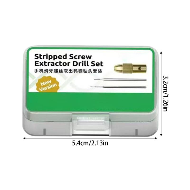 Damaged Screw Removal Tool Extractor Drill Set with Alloy Steel Extractor Bit, Metal Holder, Compactly Build for Home Repair and Maintenance Work