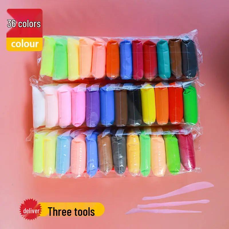 Ultra-light Clay: 36 Color Set for Kids - DIY Figurine Plasticine for Kindergarten Crafting