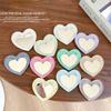 Korean Ins Style Mobile Phone Airbag Holder Heart-shaped Mirror Retractable Desktop Girls' Makeup Lazy Ring