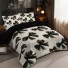 3pcs Black Bow Print Coreless Bedding Set Multiple Sizes Suitable for Bedrooms and Dormitories, Comfortable and Machine Washable