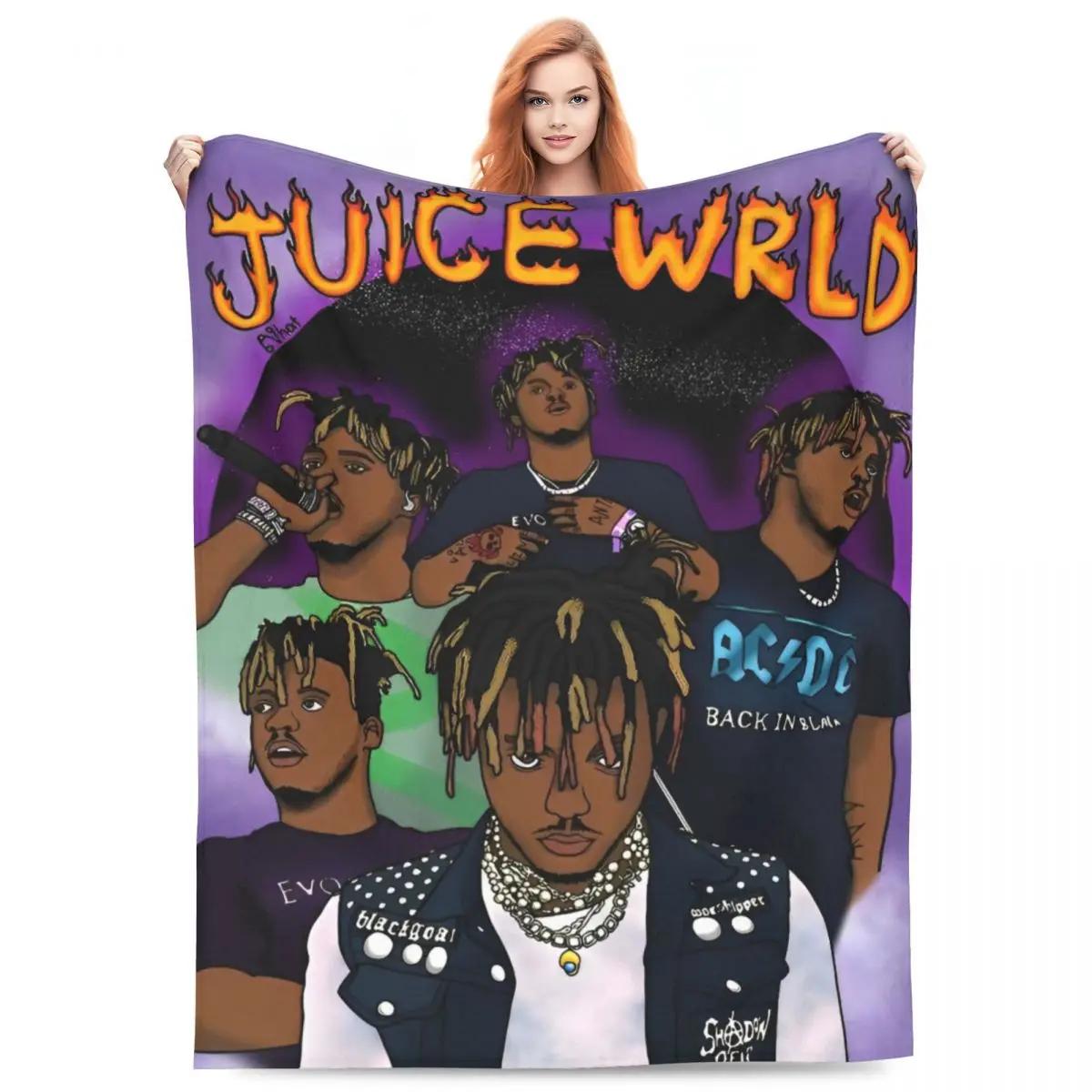 Вязаный плед Juice Music Wrld из мягкого бархата для спальни, дивана и кровати. 30x40in