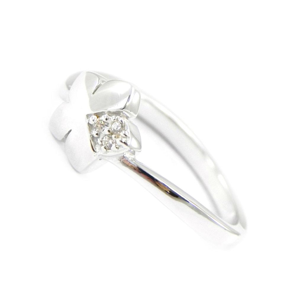 Silver Ring 'Flora' White