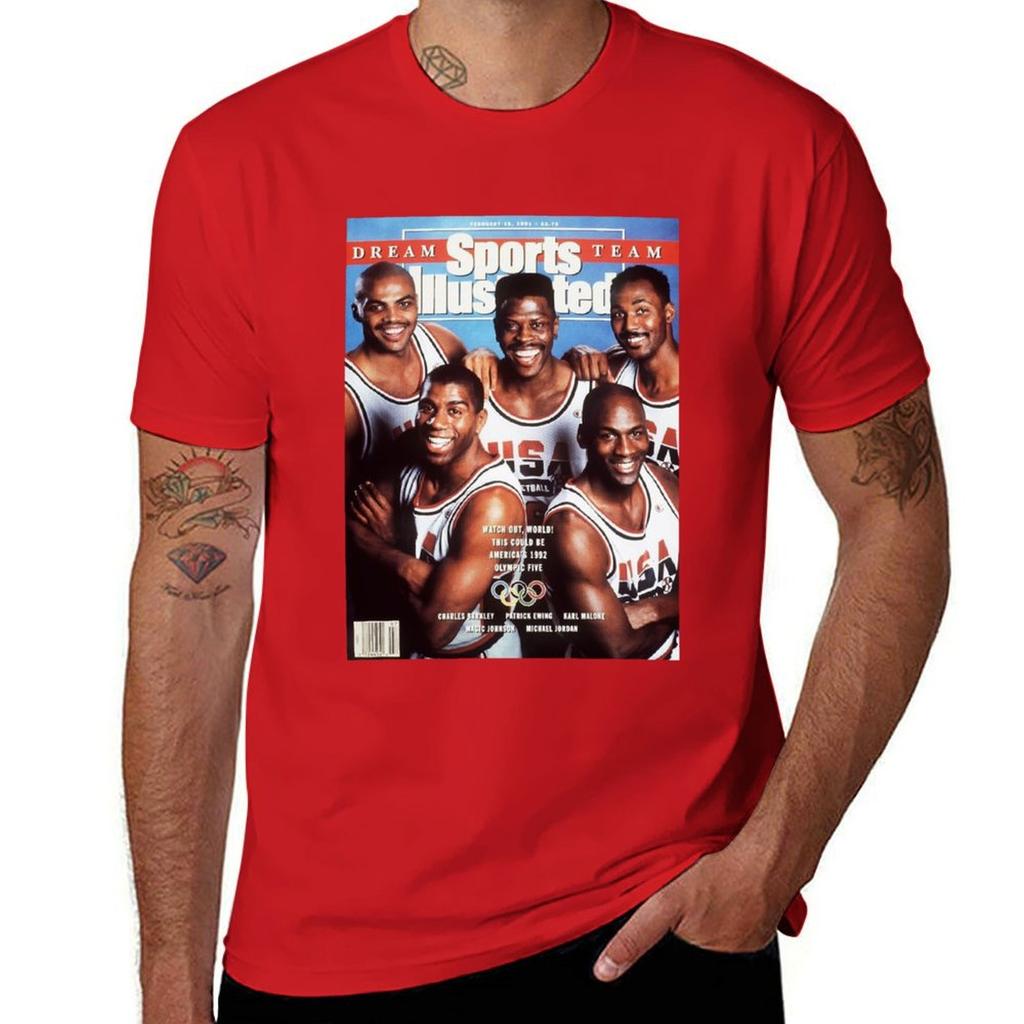 Dream Team USA Vintage 1992 Basketball Gift for Basketball Fan T-Shirt Tops Graphics Vintage Fitted T Shirts for Men