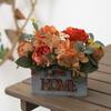 Artificial Peony Flower In Pot With Silk Material For Table Centerpiece And Event Decor
