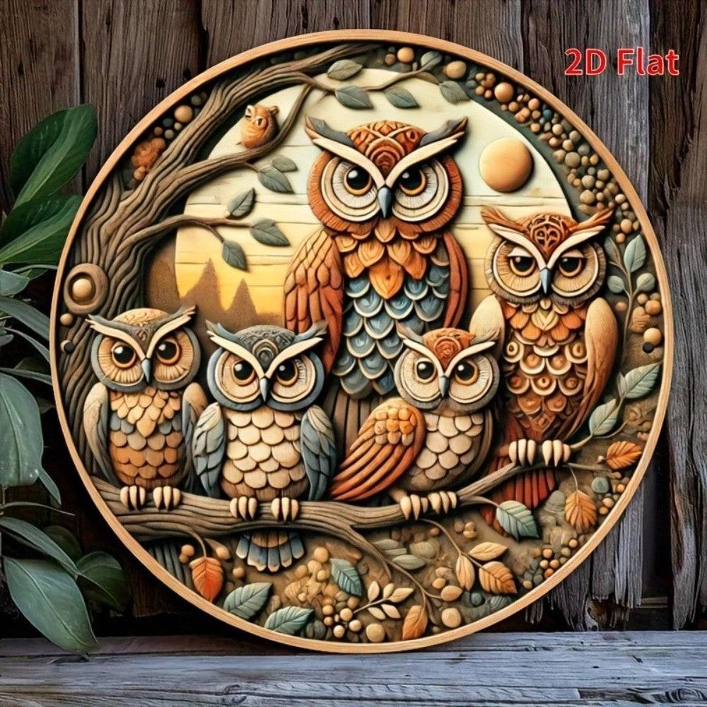 2D Flat Metal Wall Art, Hanging Plaque Home Decor, Tin Sign Craft