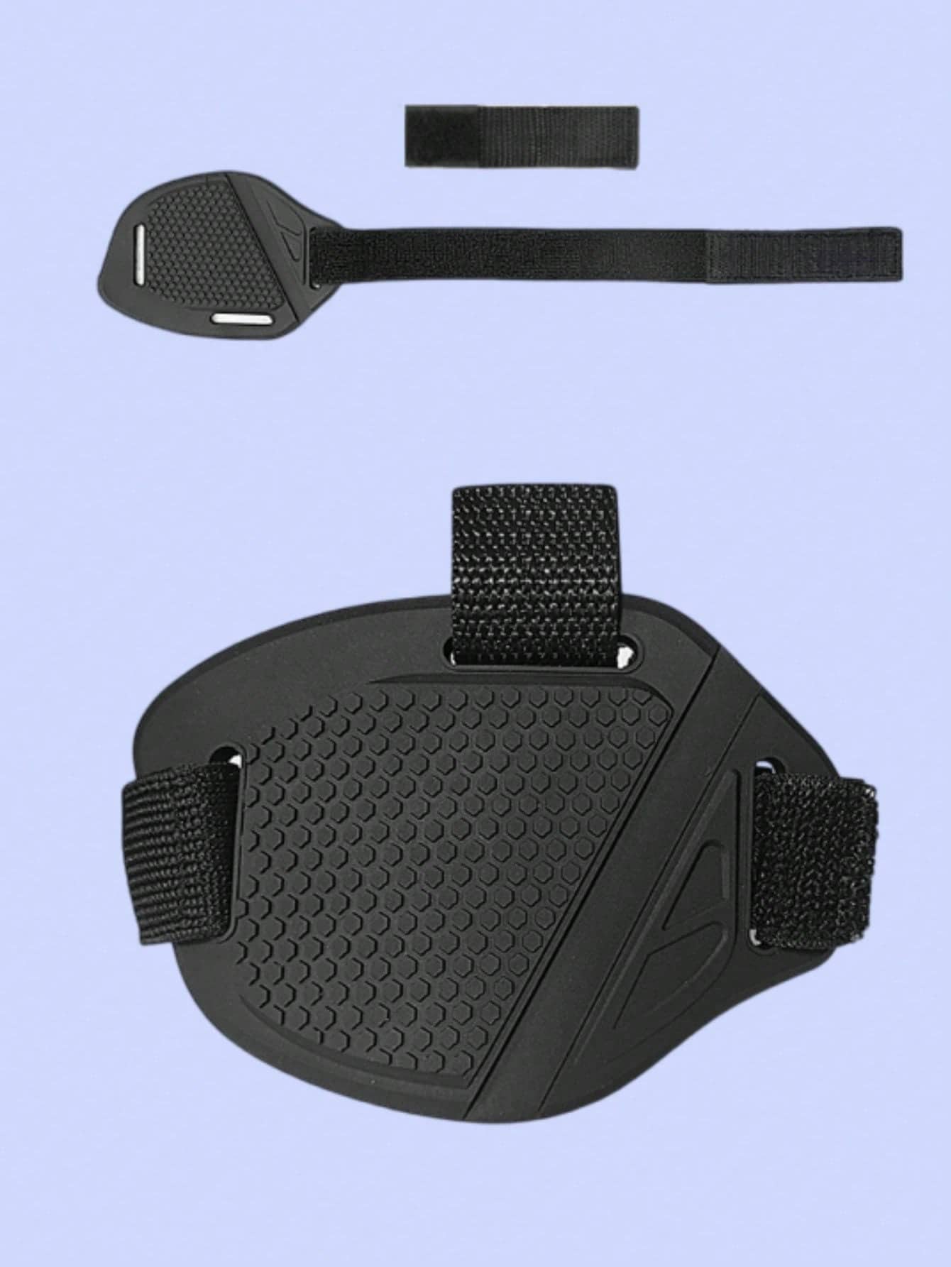 

1Pc Motorcycle Gear Shift Shoe Cover - Adjustable Elastic Strap, Honeycomb Anti-slip Texture, Protects Shoe Upper from Abrasion чёрный