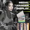 Raft de expunere medalii maraton Suport pentru numere de concurs Heavy Duty Multifuncțional Montare pe perete Alergător Alergare Număr de concurs Medalii de cursă Umeraș Stand