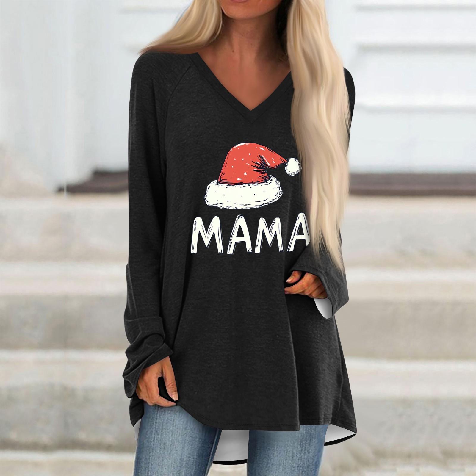 

Женская повседневная длинная свободная футболка с длинными рукавами и v-образным вырезом с цветочным принтом XXL чёрный