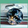 Unique Hummingbird Floral Alloy Keyring With Glass Decoration For Festival Gifts And Friendships