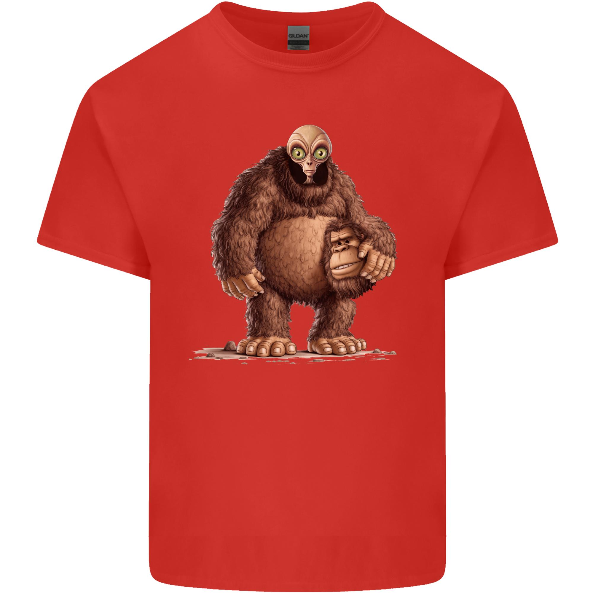 Alien in a Bigfoot Fancy Dress Outfit Ape Gorilla Unisexs Light Cotton TShirt S