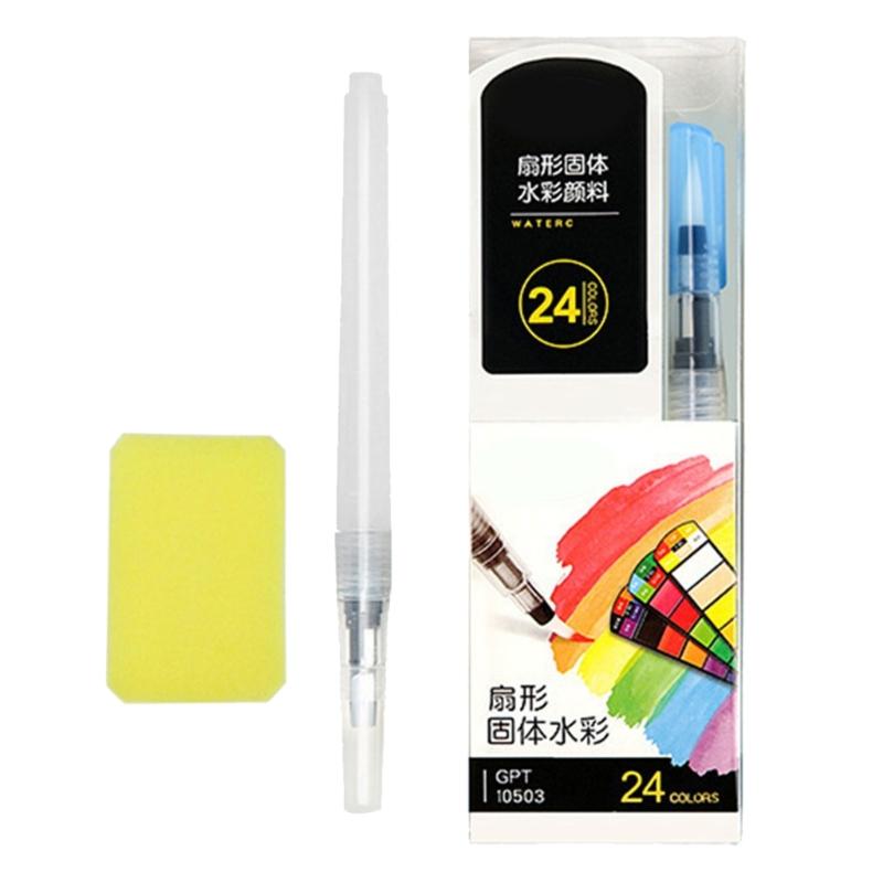 

24/36 Color Watercolor Paint Set with Watercolor Brush for Painting Solid Watercolor Pigment for Artist Beginner Kid