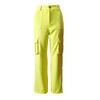 Women Cargo Pants High Waist Button Zipper Fly Casual Trousers Solid Color Loose Fit Multi-Pocket Design Long Pants