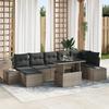 VidaXL 8-Piece Garden Lounge Set with Cushions Grey In Poly Rattan 3349225