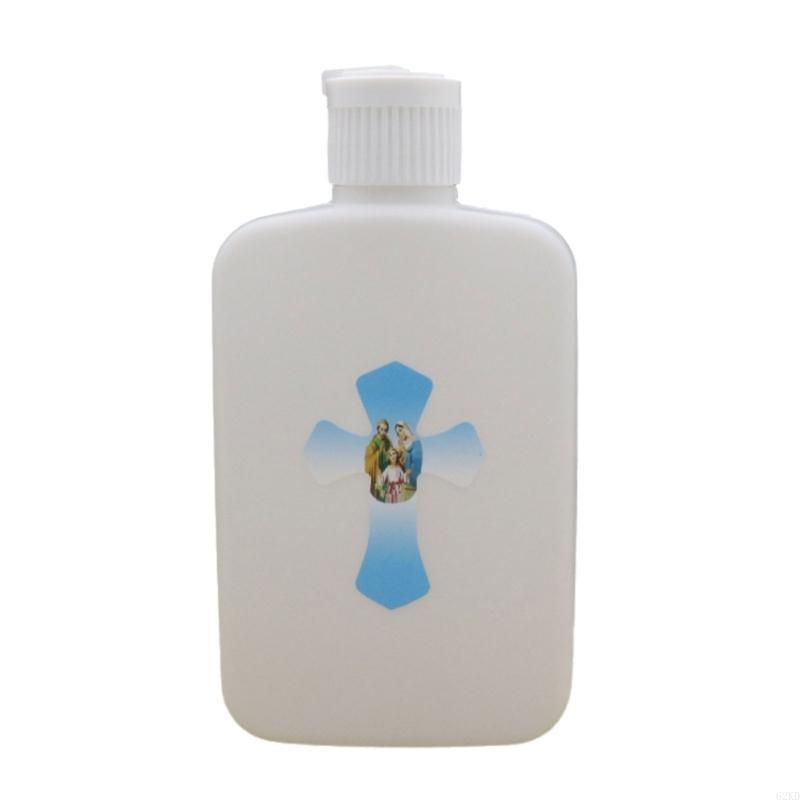 62KD Holy Water Bottle Religious Refillable Holy Water Container Baptisms Lotion Bottle with Screw Lid Catholic Accessories
