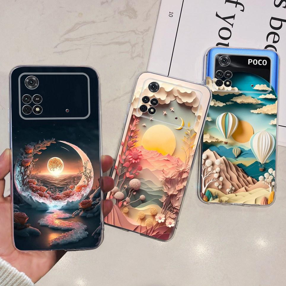 Soft Silicone Back Cover For Xiaomi Poco M4 Pro 4G 5G Case Transparent Cool Style Dragon Cartoon Pattern Poco X4 GT X4 Pro 5G