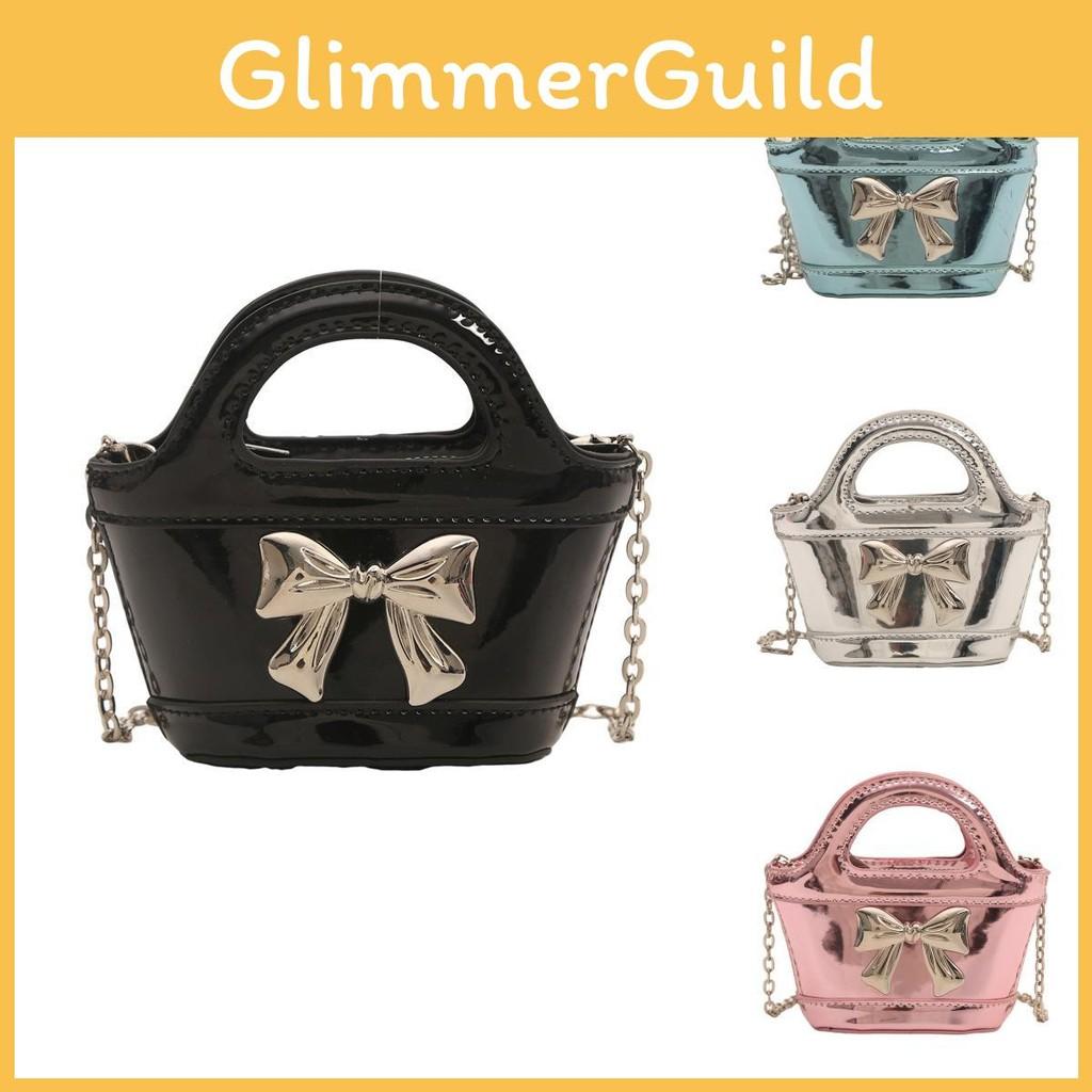 Laser Bag Childrens Bow Pairing With Trendy Chain Decoration For Go Out Play To