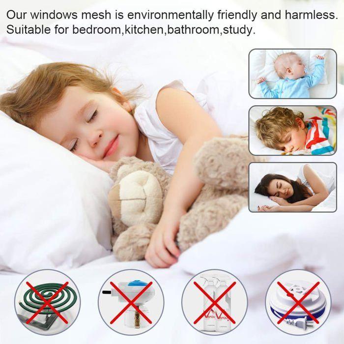 Mosquito Net - JUNJUN - Cuttable - 130x150 Cm - Fine Mesh - Self-adhesive Fastening