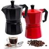 Aluminium Moka Pot Klassieke Koffiezetter voor op het Fornuis Herbruikbaar Filter Espresso Koffiezetter met Anti-brandgreep Ontwerp Keuken Gebruik