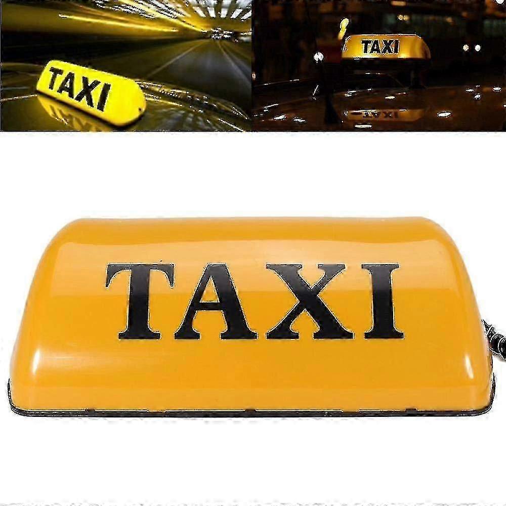 12v Taxi Top Sign Waterproof Magnetic Meter Cab Lamp Light Led Taxi Signal Lamp - Yellow