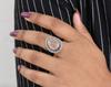 Solid 925 Sterling Silver Rose Quartz Gemstone Handmade Boho Designer Partywear Women Ring Jewelry