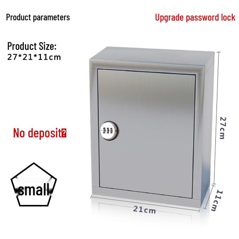 Lockable Wall-Mounted Stainless Steel Phone and Data Storage Box