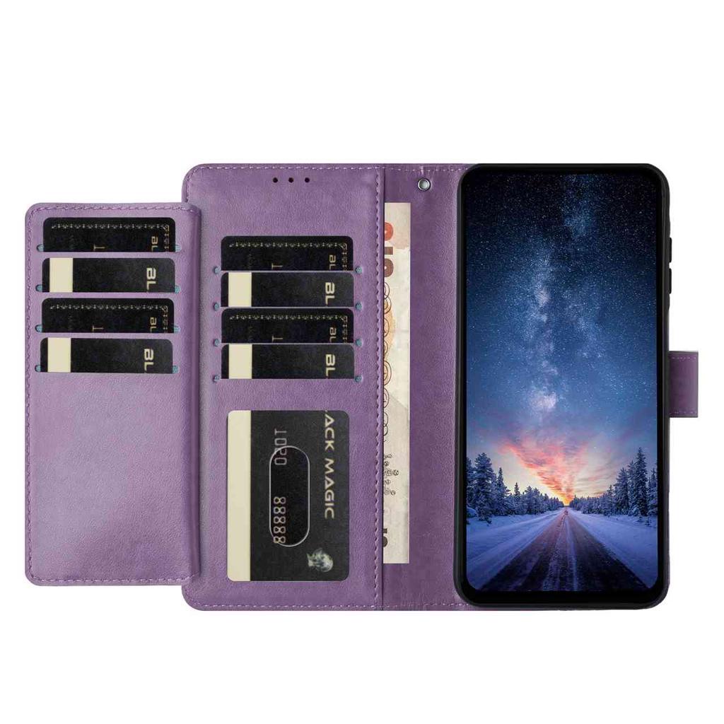 For Oppo Find X9 Pro 5G Wallet Phone Case Stand PU Leather Folio Flip Cover with 8 Card Slot