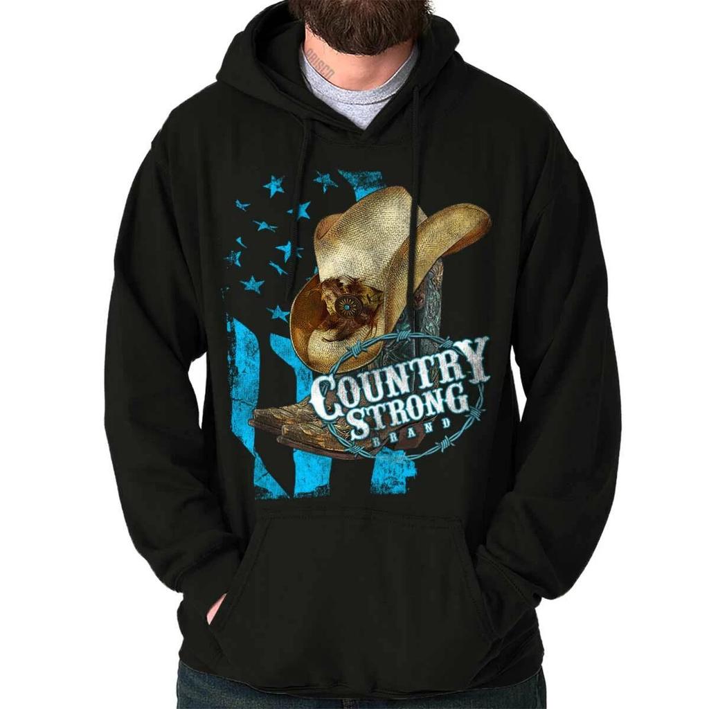 Country Strong Western Cowboy Southern Gift Women Long Sleeve Hoodie Sweatshirt