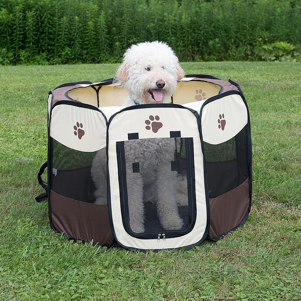 Portable Foldable Kennel Octagonal Fence Pet Tent Puppy Shelter Easy To Use Outdoor Easy Operation Large Dog Cages Cat Fences