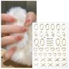 5D Relief Line Nail Stickers Bronzing  Diamond Line Adhesive Nail Art Stickers Decals Manicure