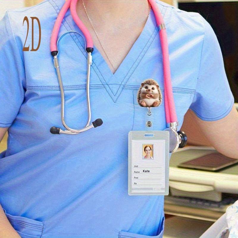 Cute Nurse Badge Reel - Expandable ID clip, perfect gift for nurses, volunteers, and teachers.