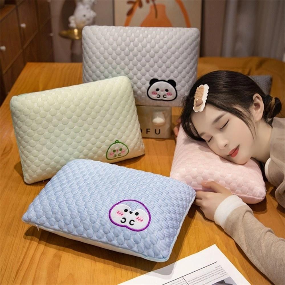Slow Rebound Ice Silk Pillow Soft Material Students Pillow Summer Sleeping Mat  Bed Use