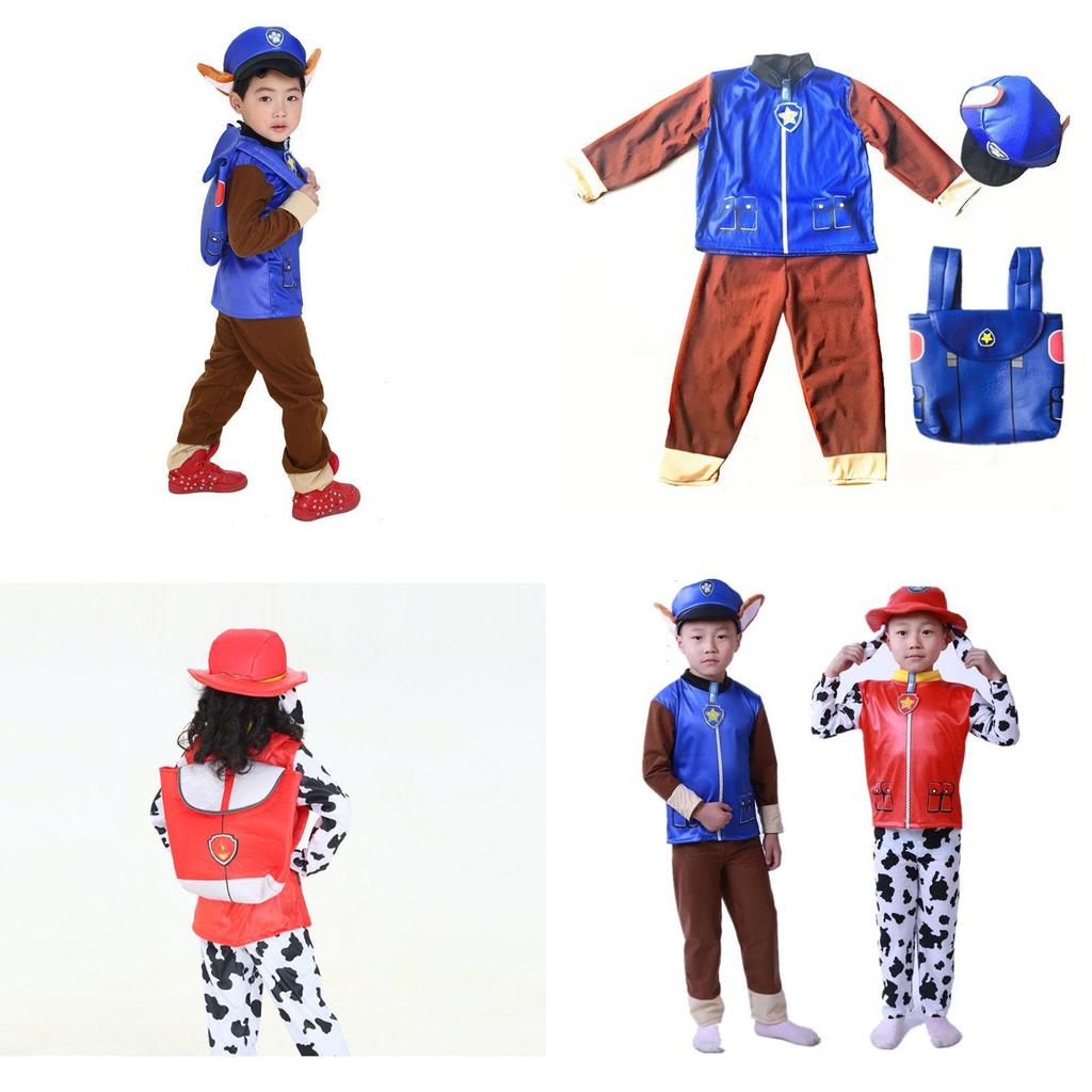 Entzückendes Paw Patrol Kinder Cosplay Kostüm mit Marshall Chase Skye Party-Outfit