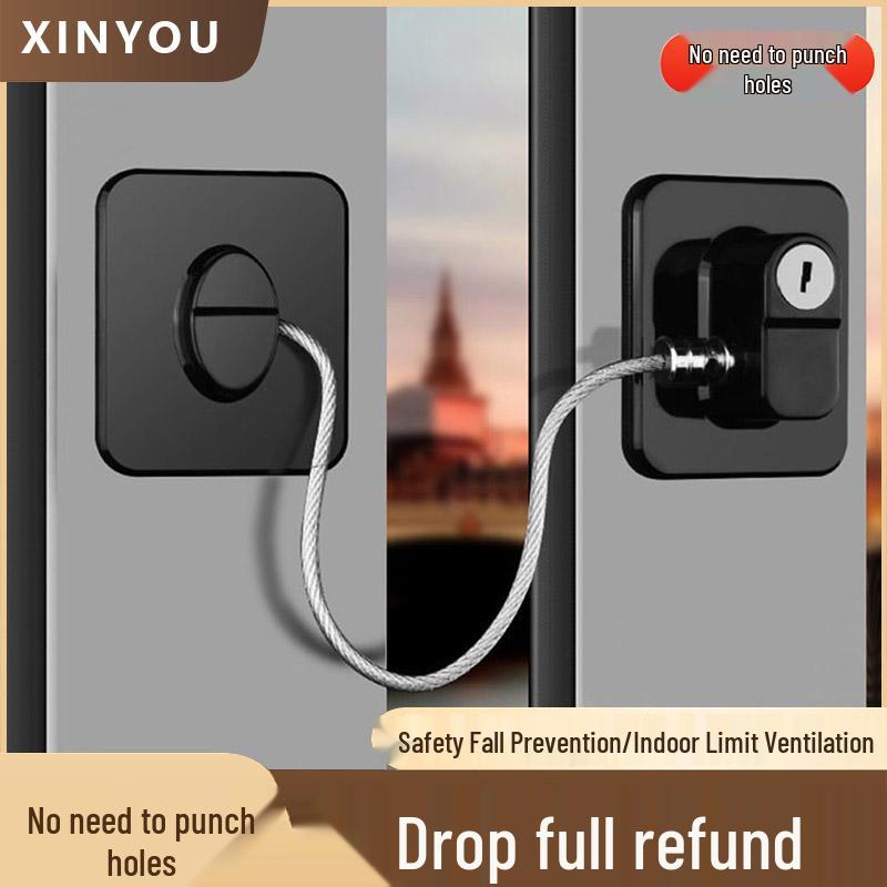 Child Safety Lock for Windows, Doors, Cabinets, and Refrigerators