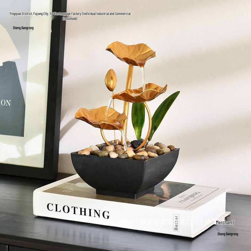 Cross-Border Iron Art Water Fountain Desktop Ornament - Creative Home Decoration