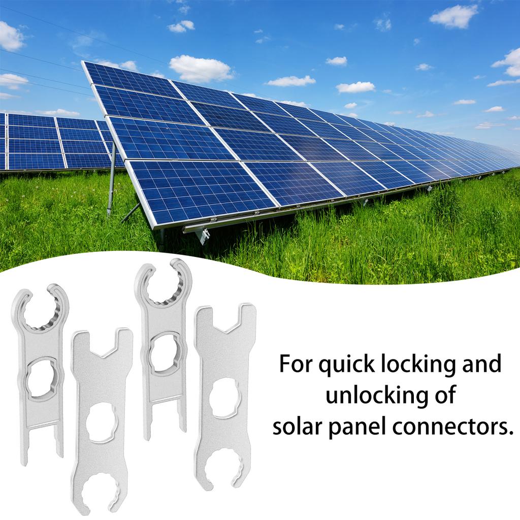 2Pairs Solar Connector Wrench Aluminum Alloy Portable Solar Connector Spanner Solar Panel Cable Assembly and Disassembly Tool