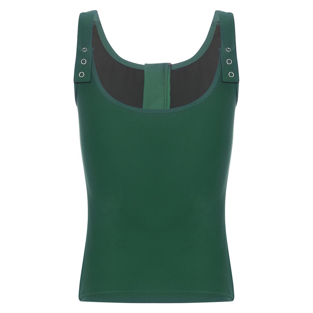 Women‘s Adaptive Swim Tank Zip Front Vest Sleeveless Press Button Straps with Removable Chest Pads for Pool Beach Activity