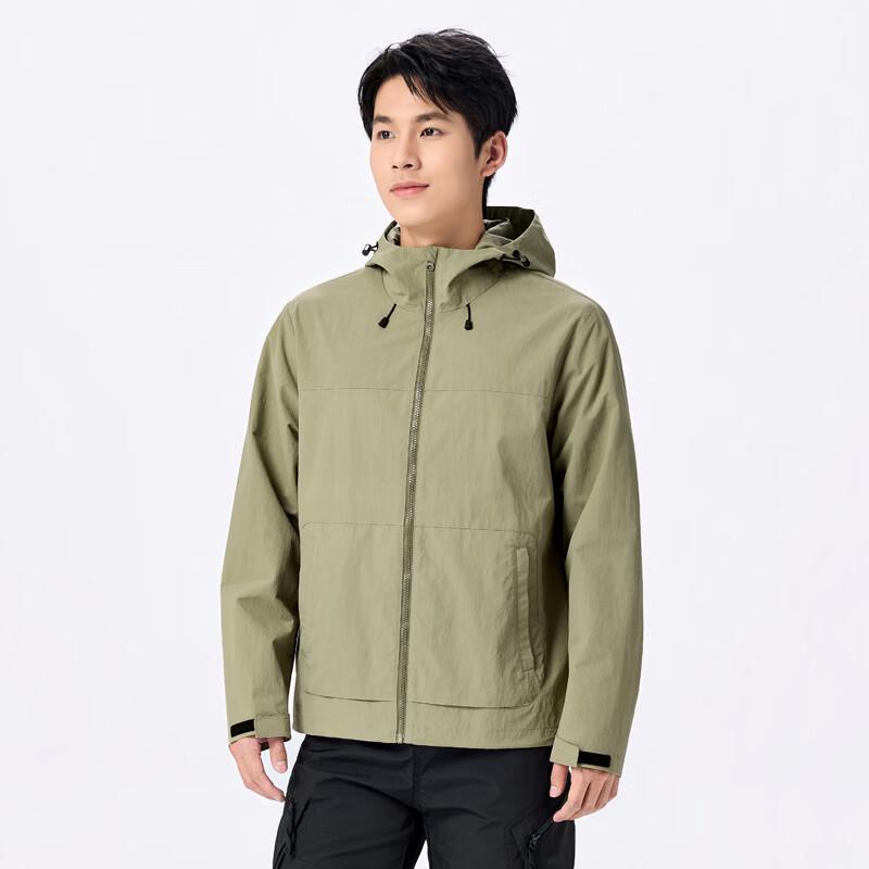 Luomeng Unisex Hooded Windproof Water-Repellent Windbreaker