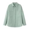Women's Fashion Retro Loose Casual Large Pocket Denim Shirt Jacket