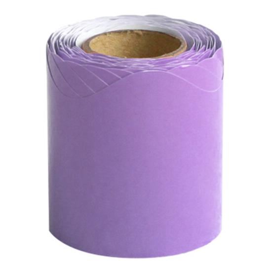 Bulletin Board Border Sticker Scalloped Border Trim for Classroom Office Decor Waterproof Decoration Tape Roll for Cork Board White
